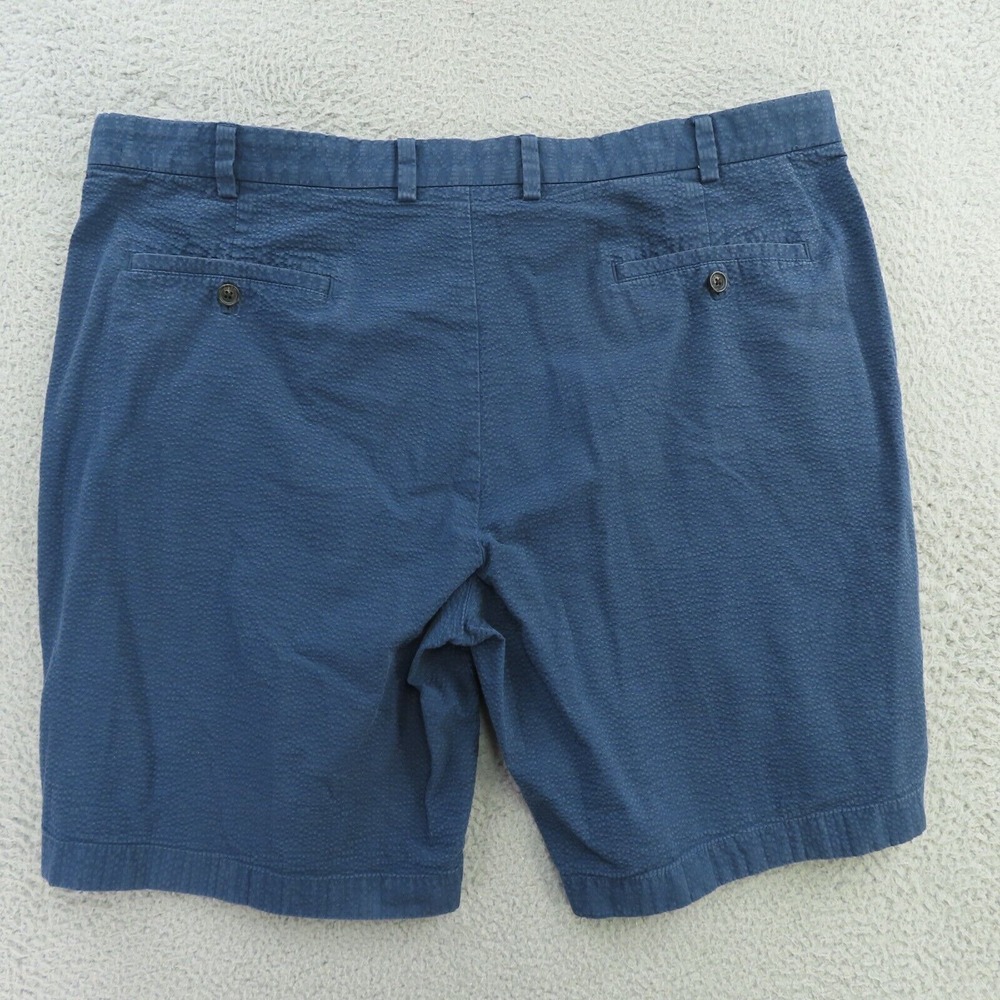 Brooks Brothers Shorts Mens 4 Blue Solid Seersucker Cotton Flat Front - Picture 6 of 10